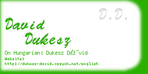 david dukesz business card